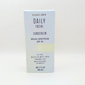 1 Tube Trader Joe's Daily Facial Mineral Sunscreen, Non-Nano Zinc Oxide, Ex 2027